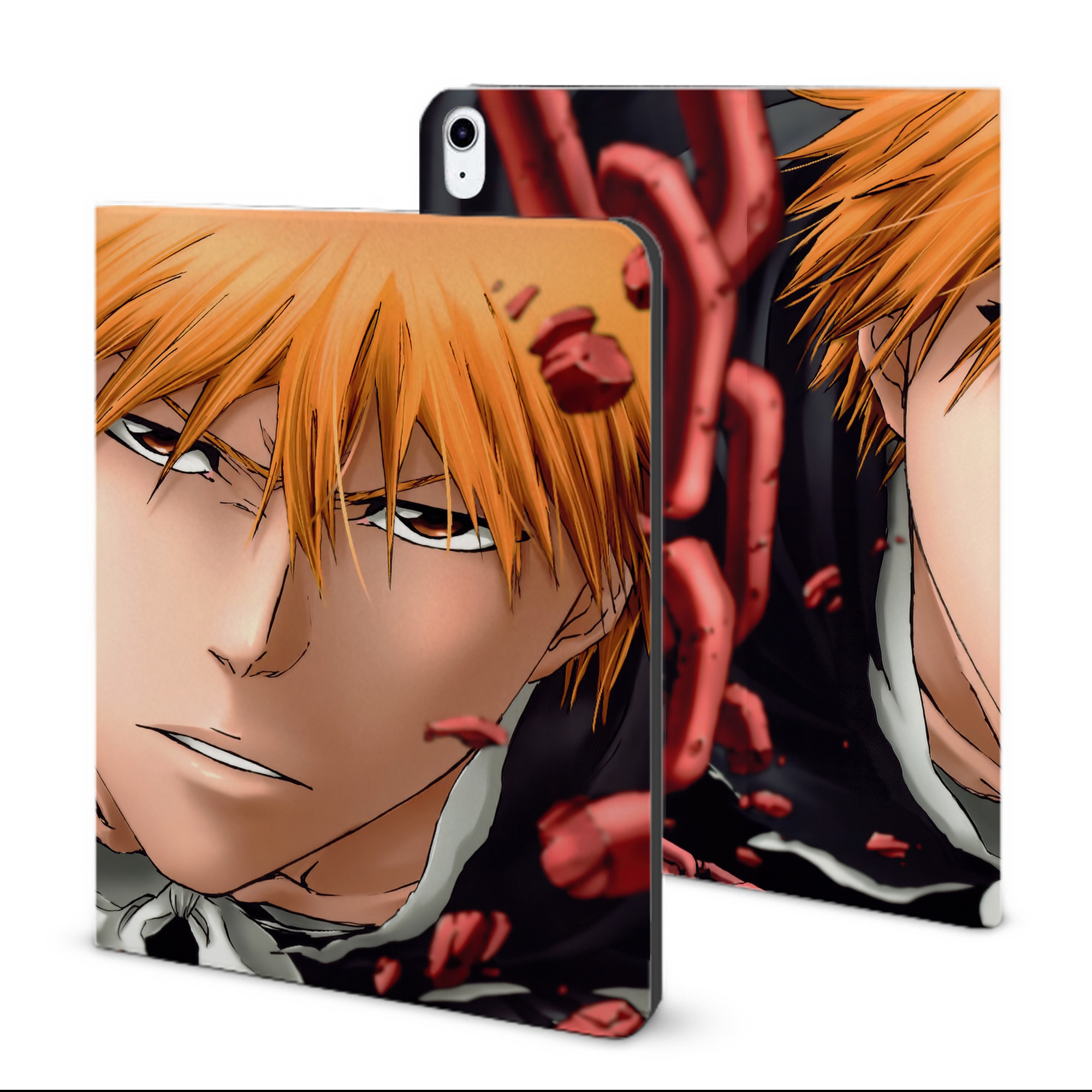 （画像用） ブリーチ BLEACH IPad ケース ブック型 PUレザー TPU 耐衝撃 軽量 薄型 ペン収納なし 全面保護 IPad 各モデル対応